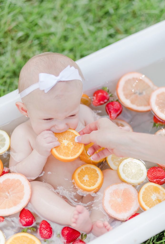 fruit bath photo session